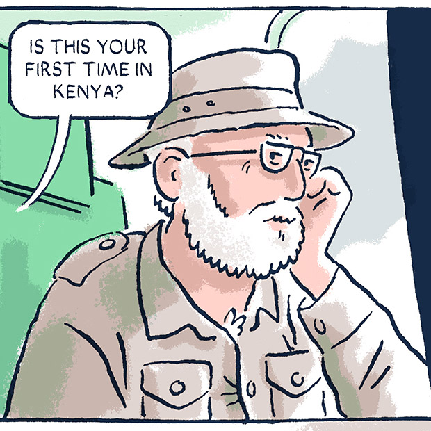 Piece of a page of the comic Something in the water.