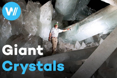 Image giant crystals in a cave.