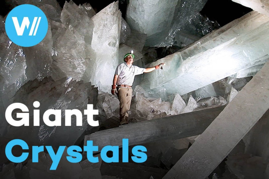 Image giant crystals in a cave.